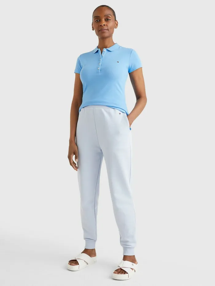 Tommy Hilfiger Slim Fit Polo Hydrangea Blue Womens Polo Shirts Casaul