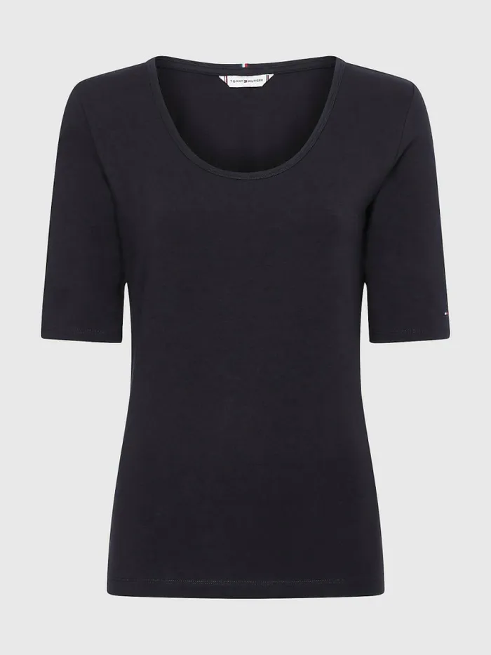 Tommy Hilfiger Slim Fit Scoop Neck TShirt Desert Sky Womens TShirts For Sale