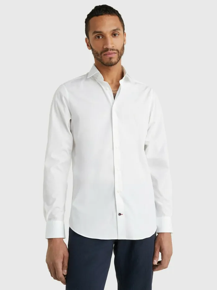 Tommy Hilfiger Slim Fit Stretch Cotton Shirt Mens Shirts Gift 4 You