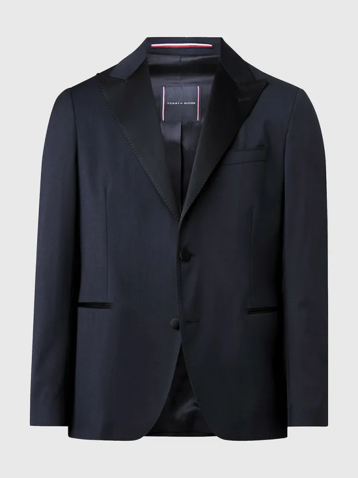 Tommy Hilfiger Slim Fit Tuxedo Blazer Blue Mens Blazers