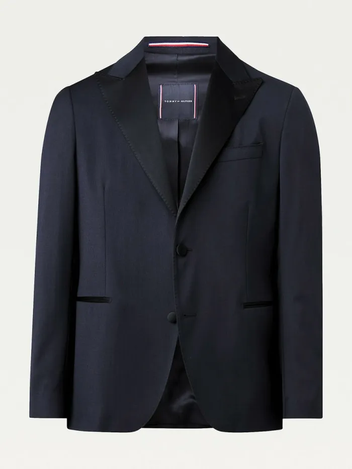 Tommy Hilfiger Slim Fit Tuxedo Blazer Blue Mens Blazers