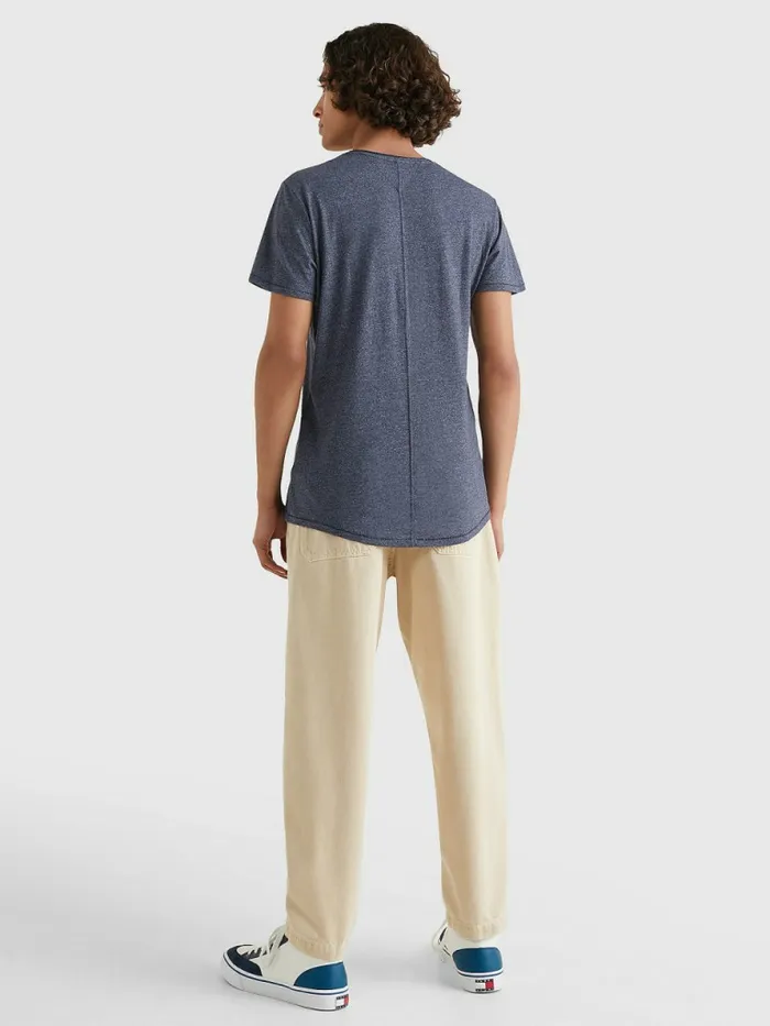 Tommy Hilfiger Slim Fit VNeck TShirt Twilight Navy Mens Essentials