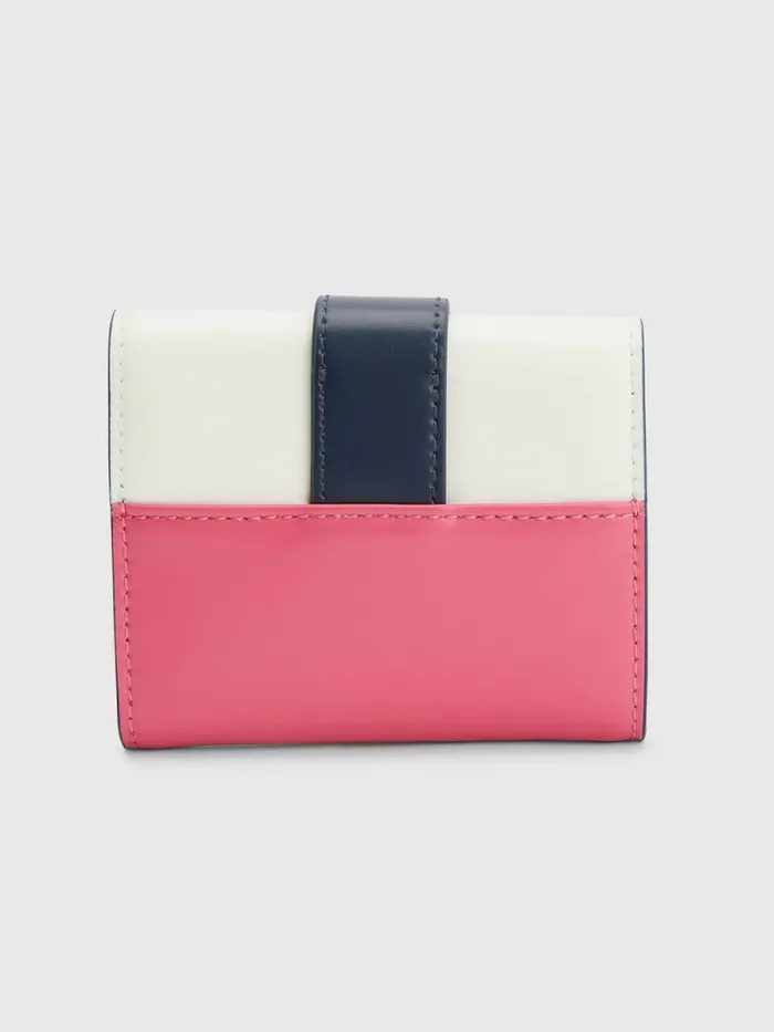 Tommy Hilfiger Small BiColour Flap Wallet Pink Alert Mix Womens Wallets and Keyrings For Sale