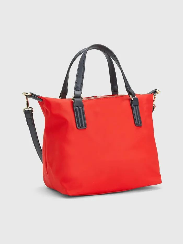 Tommy Hilfiger Small Signature Tote Red Corporate Womens Bags Popular