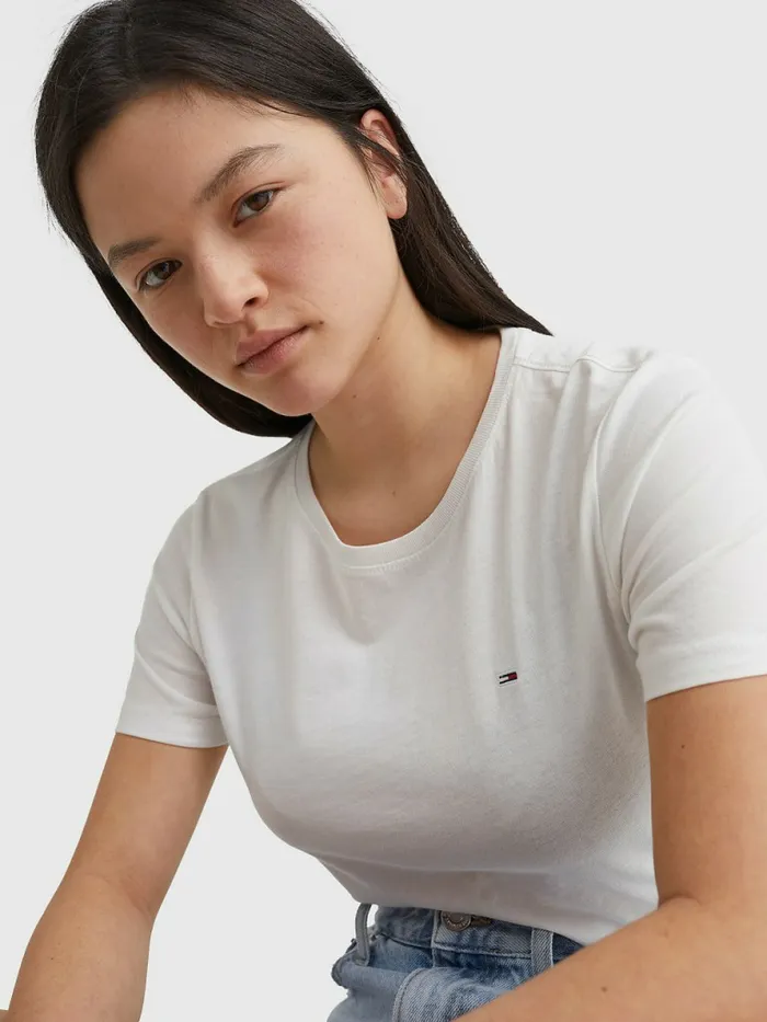 Tommy Hilfiger Soft Jersey TShirt Ecru Womens TShirts Gift for Friend
