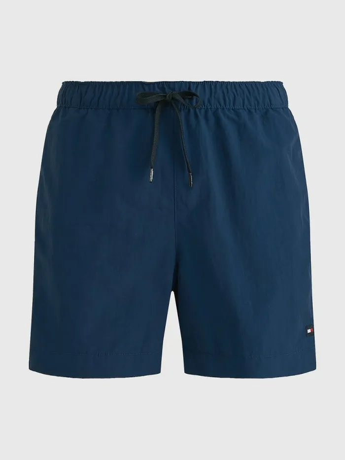 Tommy Hilfiger Solid Mid Length Swim Shorts Twilight Indigo Mens Swimwear Near Me