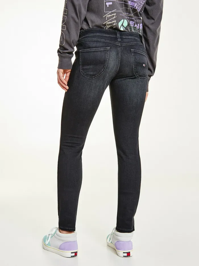 Tommy Hilfiger Sophie Low Rise Skinny Black Jeans Denim Black Womens Jeans Casaul