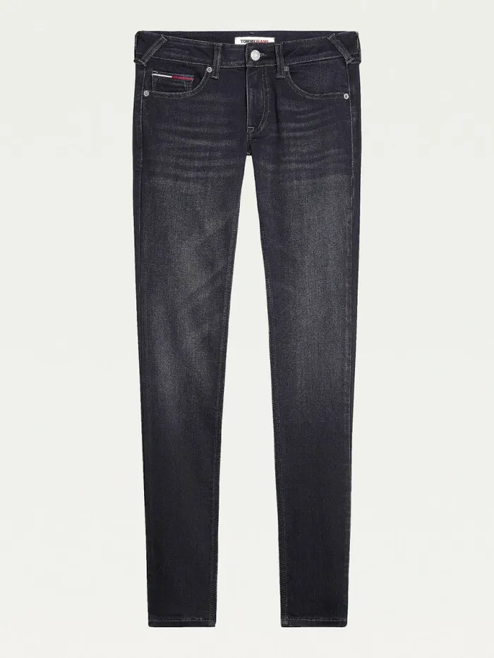 Tommy Hilfiger Sophie Low Rise Skinny Black Jeans Denim Black Womens Jeans Casaul