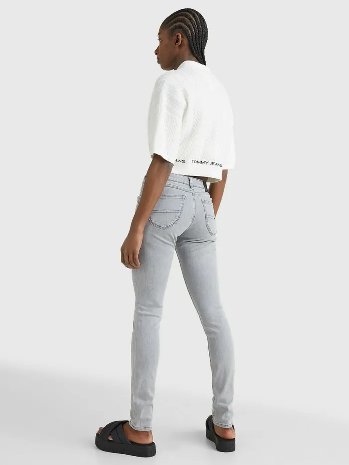 Tommy Hilfiger Sophie Low Rise Skinny Faded Jeans Denim Black Womens Jeans For Sale