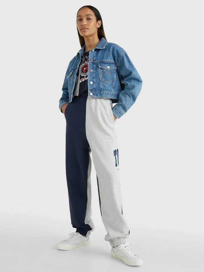 Tommy Hilfiger Spliced Collegiate Relaxed Joggers Twilight NavyMulti Womens Trousers