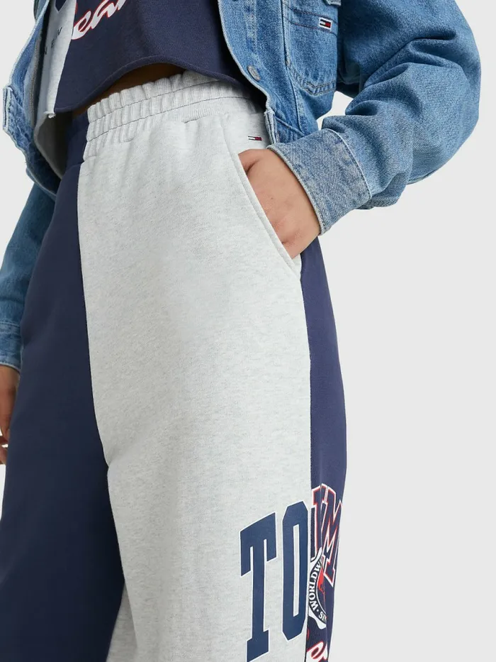 Tommy Hilfiger Spliced Collegiate Relaxed Joggers Twilight NavyMulti Womens Trousers