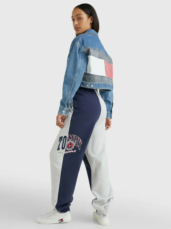Tommy Hilfiger Spliced Collegiate Relaxed Joggers Twilight NavyMulti Womens Trousers