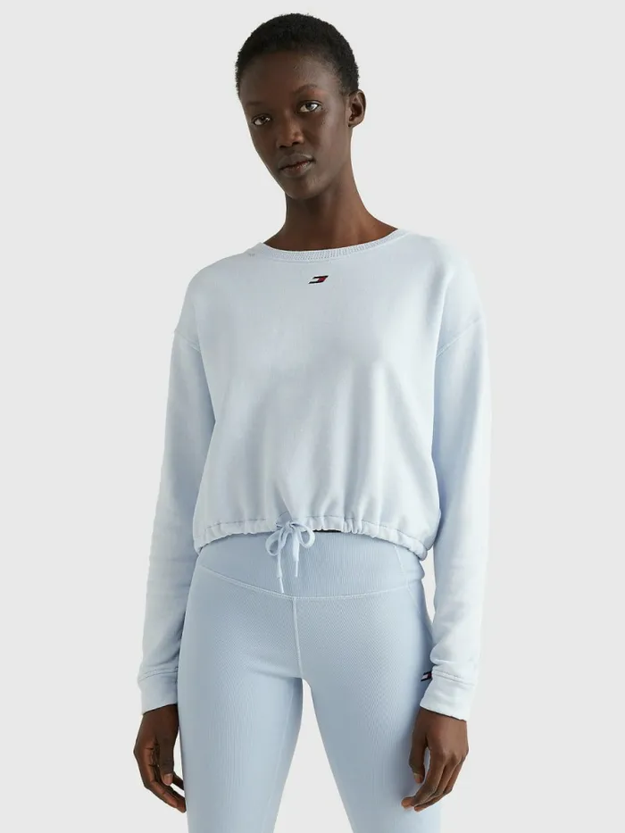 Tommy Hilfiger Sport Drawstring Hem Relaxed Fit Sweatshirt Breezy Blue Womens Sweatshirts and Hoodies Near Me Tommy Hilfiger Sport Drawstring Hem Relaxed Fit Sweatshirt Breezy Blue Womens Sweatshirts and Hoodies Near Me