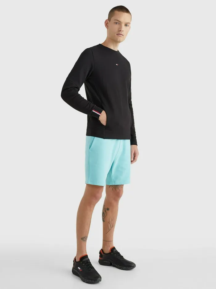Tommy Hilfiger Sport Essential Organic Cotton Sweatshirt Black Mens Tommy Hilfiger Sport