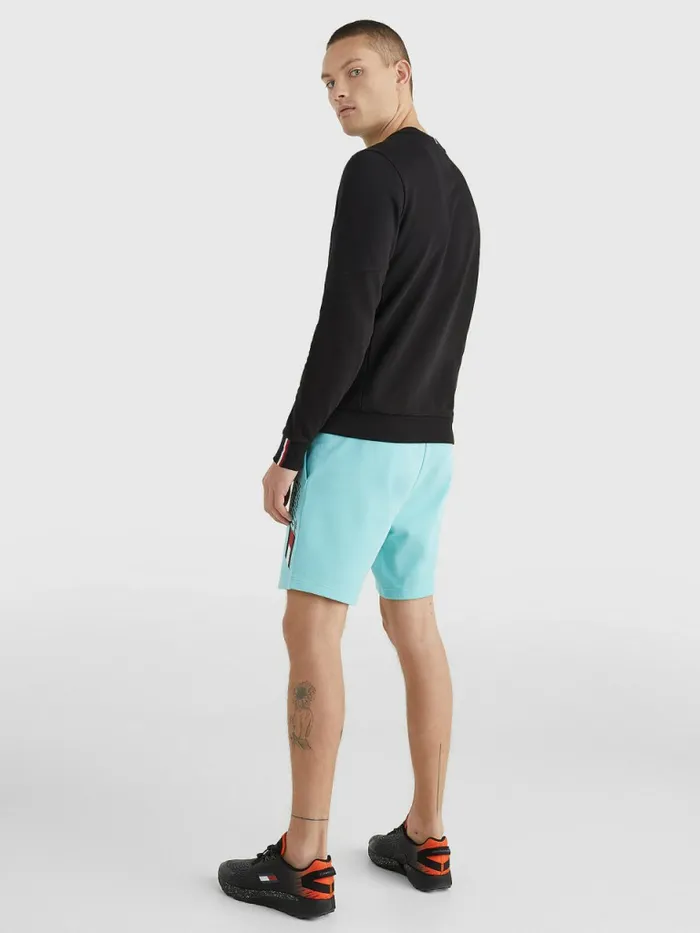 Tommy Hilfiger Sport Essential Organic Cotton Sweatshirt Black Mens Tommy Hilfiger Sport