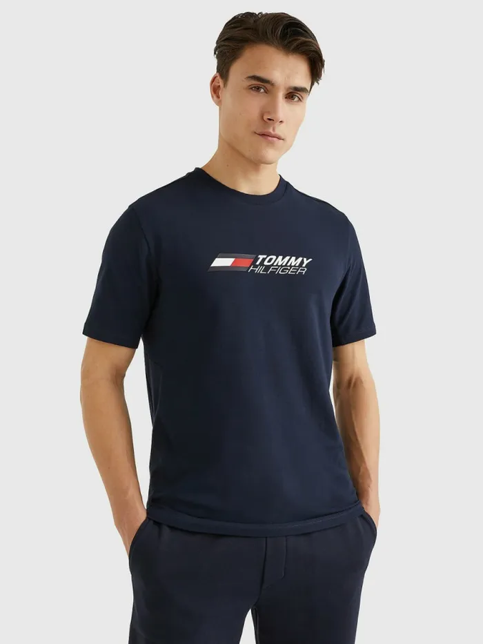 Tommy Hilfiger Sport Essential Th Cool Logo TShirt Desert Sky Mens Tommy Hilfiger Sport Tommy Hilfiger Sport Essential Th Cool Logo TShirt Desert Sky Mens Tommy Hilfiger Sport