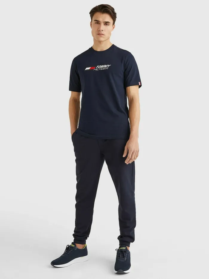 Tommy Hilfiger Sport Essential Th Cool Logo TShirt Desert Sky Mens Tommy Hilfiger Sport