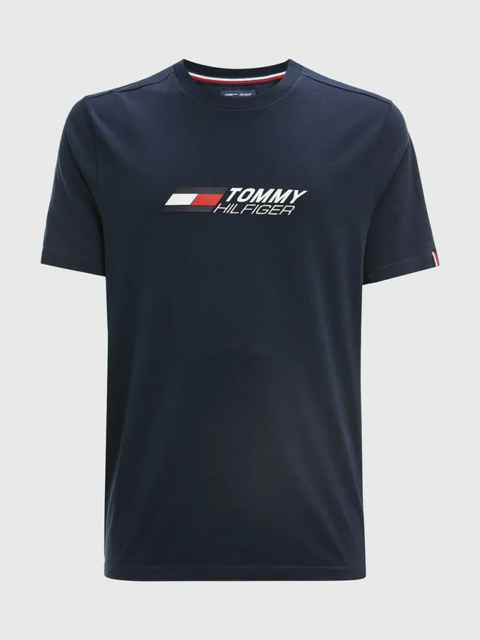 Tommy Hilfiger Sport Essential Th Cool Logo TShirt Desert Sky Mens Tommy Hilfiger Sport