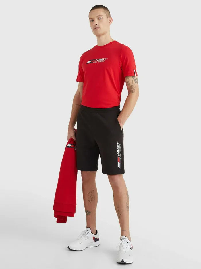 Tommy Hilfiger Sport Essential Th Cool Sweat Shorts Black Mens Shorts Gift Ideas