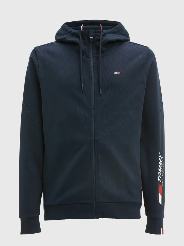 Tommy Hilfiger Sport Essential Th Cool ZipThru Hoody Desert Sky Mens Sweatshirts and Hoodies Sale