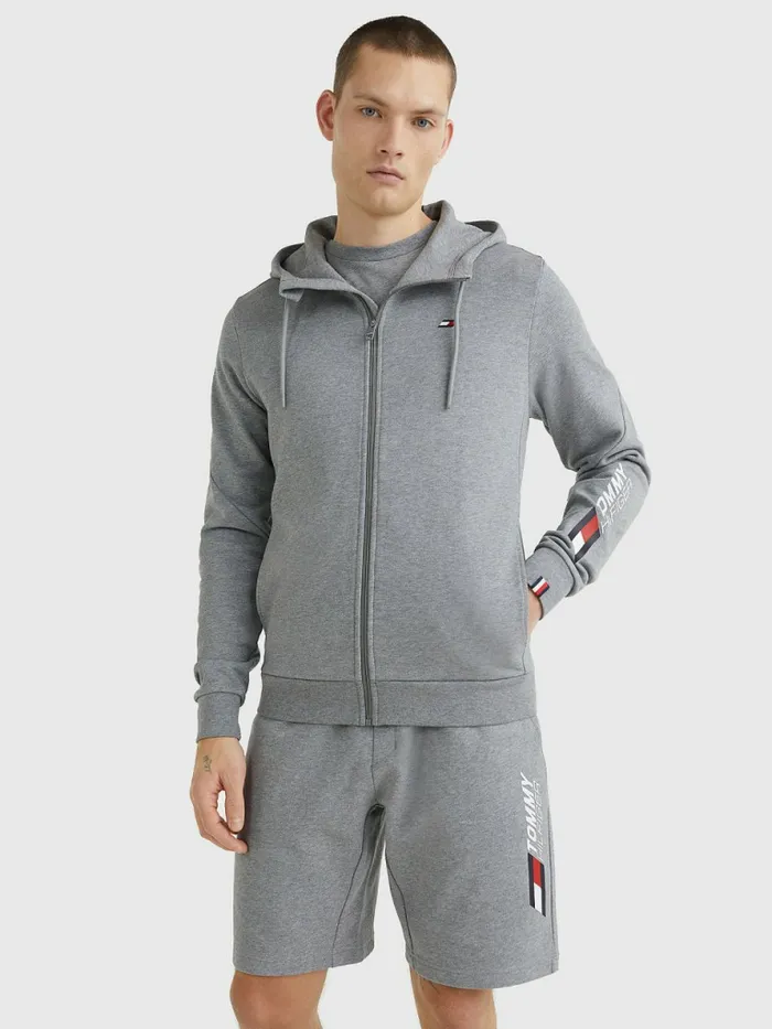 Tommy Hilfiger Sport Essential Th Cool ZipThru Hoody Medium Grey Heather Mens Sweatshirts and Hoodies Casaul Tommy Hilfiger Sport Essential Th Cool ZipThru Hoody Medium Grey Heather Mens Sweatshirts and Hoodies Casaul
