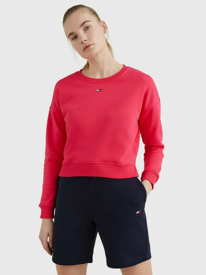 Tommy Hilfiger Sport Flag Relaxed Fit Sweatshirt Pink Splendor Womens Sweatshirts and Hoodies Cheap On Sale Tommy Hilfiger Sport Flag Relaxed Fit Sweatshirt Pink Splendor Womens Sweatshirts and Hoodies Cheap On Sale