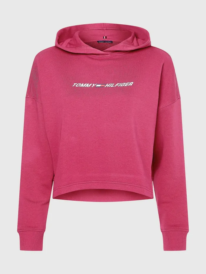 Tommy Hilfiger Sport Graphic Hoody Crimson Ruby Womens Sweatshirts and Hoodies Fashion