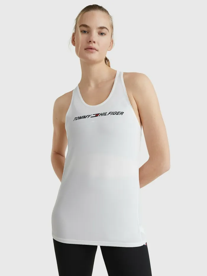 Tommy Hilfiger Sport Graphic Racerback Tank Top Th Optic White Womens TShirts Fashion Tommy Hilfiger Sport Graphic Racerback Tank Top Th Optic White Womens TShirts Fashion