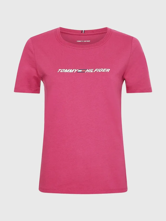 Tommy Hilfiger Sport Graphic TShirt Crimson Ruby Womens Tommy Hilfiger Sport