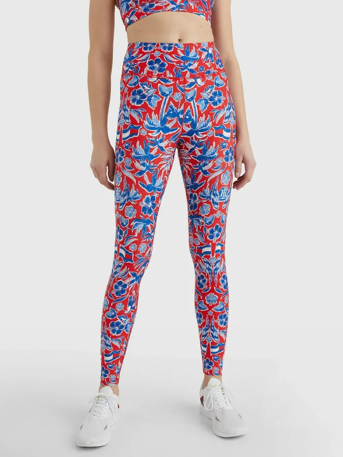Tommy Hilfiger Sport High Rise Full Length Leggings Island Print Womens CoOrds
