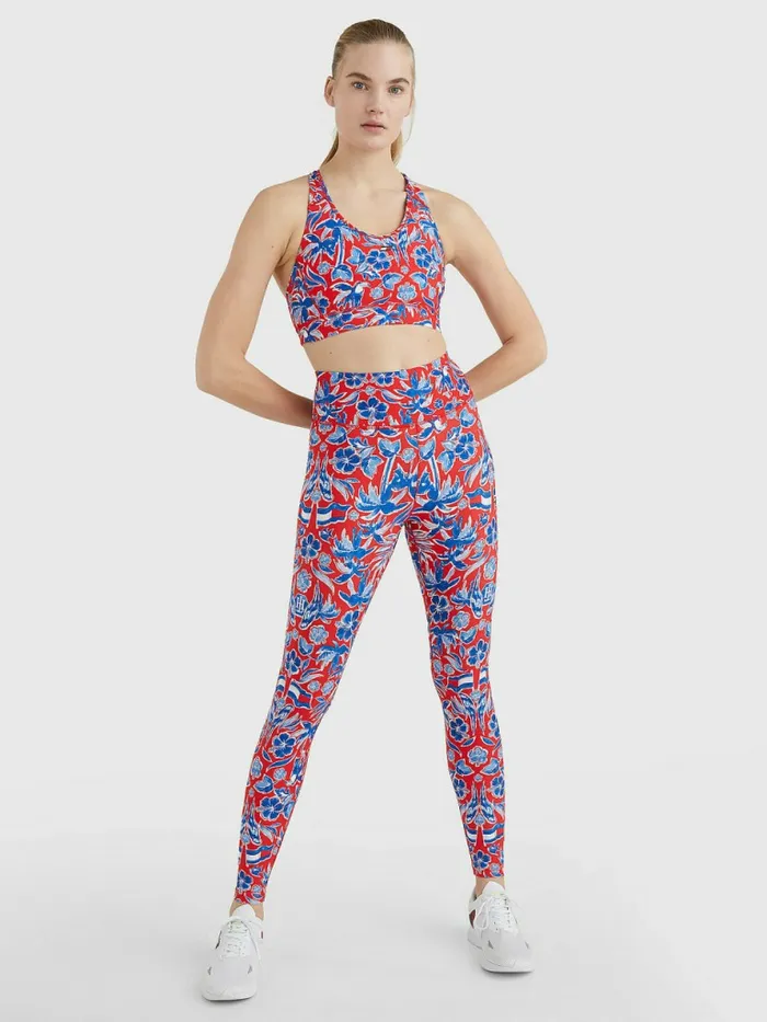 Tommy Hilfiger Sport High Rise Full Length Leggings Island Print Womens CoOrds