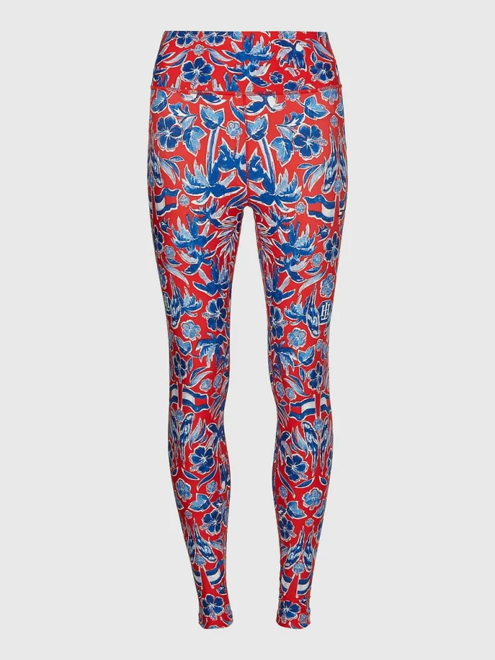 Tommy Hilfiger Sport High Rise Full Length Leggings Island Print Womens CoOrds