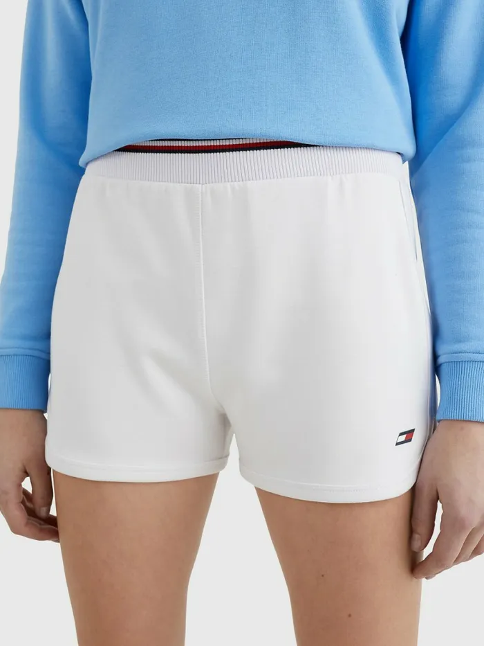 Tommy Hilfiger Sport MoistureWicking Shorts Sueded Th Optic White Womens Shorts Gift 4 You