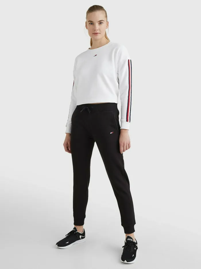 Tommy Hilfiger Sport Organic Cotton Joggers Black Womens Trousers
