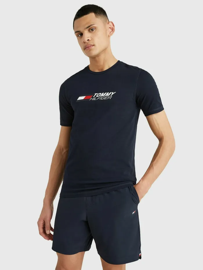 Tommy Hilfiger Sport Organic Cotton Logo TShirt Desert Sky Mens Tommy Hilfiger Sport Tommy Hilfiger Sport Organic Cotton Logo TShirt Desert Sky Mens Tommy Hilfiger Sport
