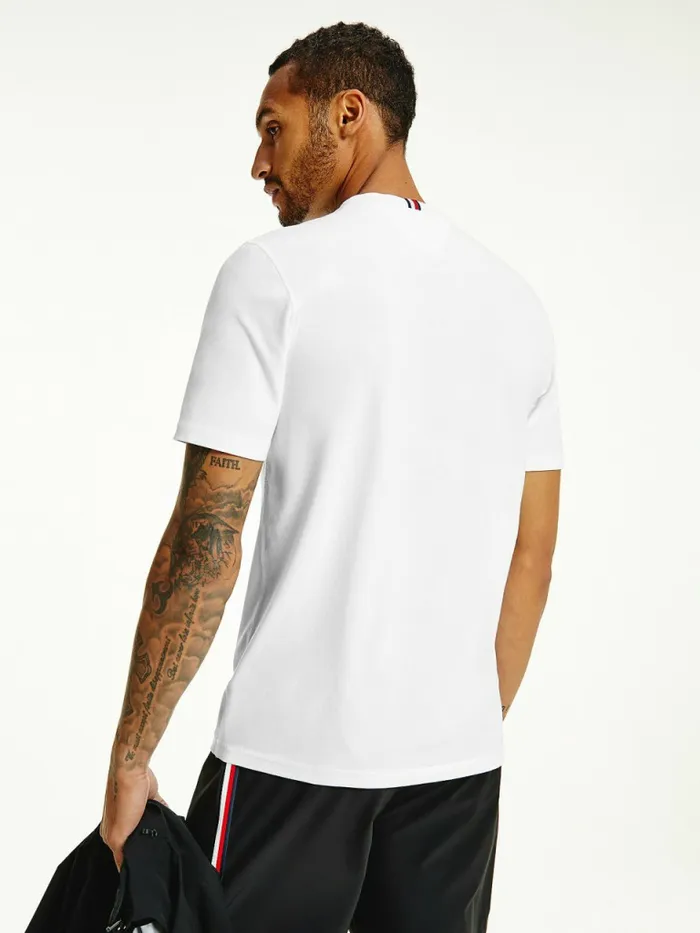 Tommy Hilfiger Sport Organic Jersey TShirt White Mens Tommy Hilfiger Sport