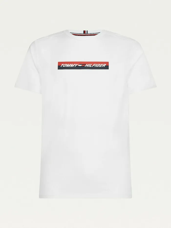 Tommy Hilfiger Sport Organic Jersey TShirt White Mens Tommy Hilfiger Sport