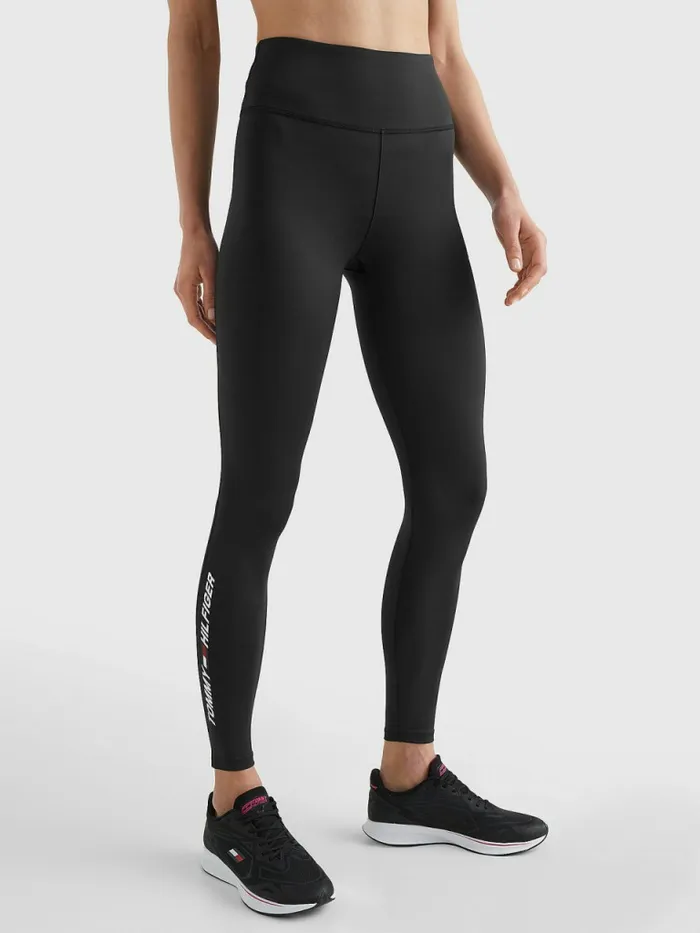 Tommy Hilfiger Sport Performance Full Length Leggings Black Womens Trousers