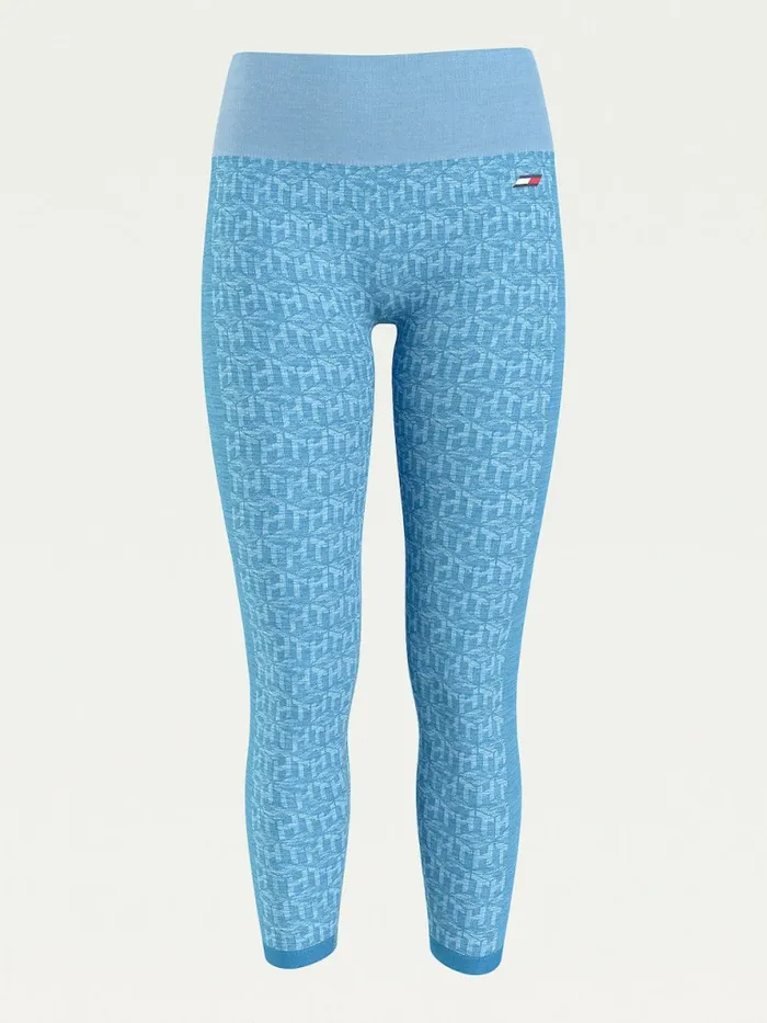 Tommy Hilfiger Sport Performance Full Length Seamless Leggings Dusty Indigo Womens CoOrds