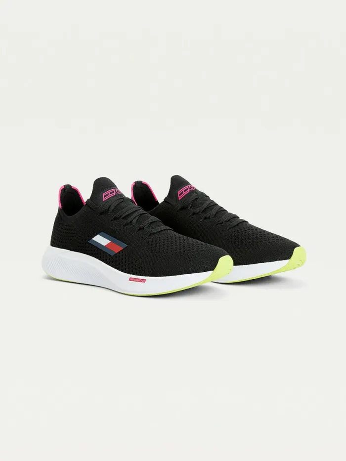 Tommy Hilfiger Sport Performance Knitted Elite Trainers Black Womens Trainers Casaul