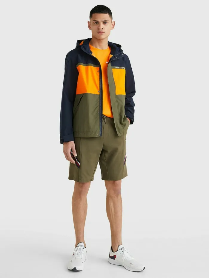 Tommy Hilfiger Sport Performance Water Repellent Jacket Desert Sky Mens Coats and Jackets Cheap On Sale