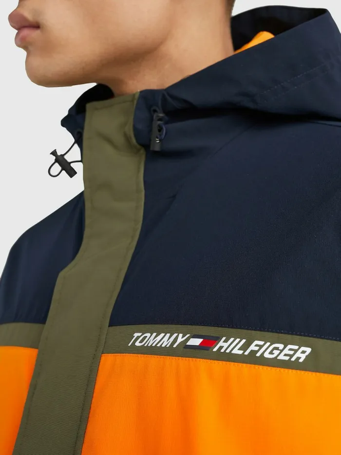 Tommy Hilfiger Sport Performance Water Repellent Jacket Desert Sky Mens Coats and Jackets Cheap On Sale