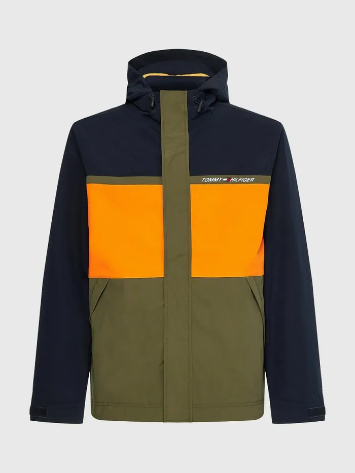 Tommy Hilfiger Sport Performance Water Repellent Jacket Desert Sky Mens Coats and Jackets Cheap On Sale