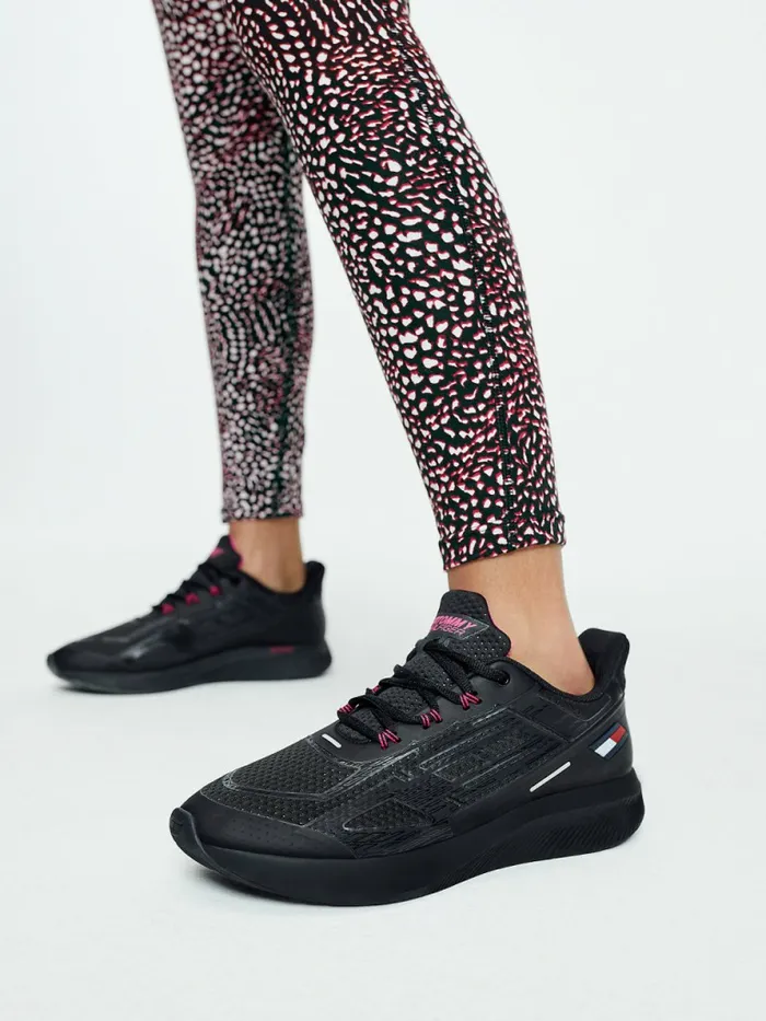 Tommy Hilfiger Sport Print Full Length Leggings Feather All Over Womens Trousers