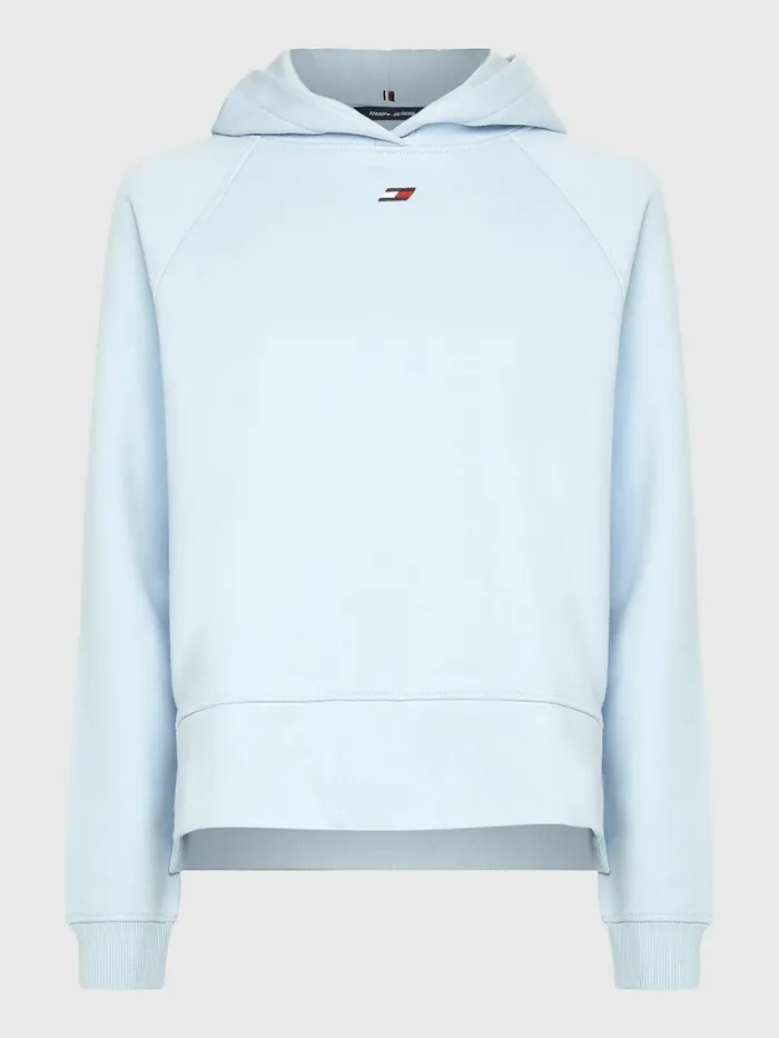 Tommy Hilfiger Sport Regular Fit Raglan Hoody Breezy Blue Womens Sweatshirts and Hoodies Gift Ideas