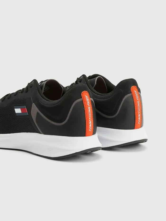 Tommy Hilfiger Sport Runner Mesh Trainers Black Mens Sandals Sliders and Flip Flops Gift for Friend