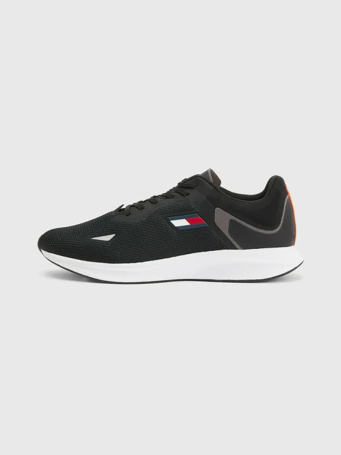 Tommy Hilfiger Sport Runner Mesh Trainers Black Mens Sandals Sliders and Flip Flops Gift for Friend