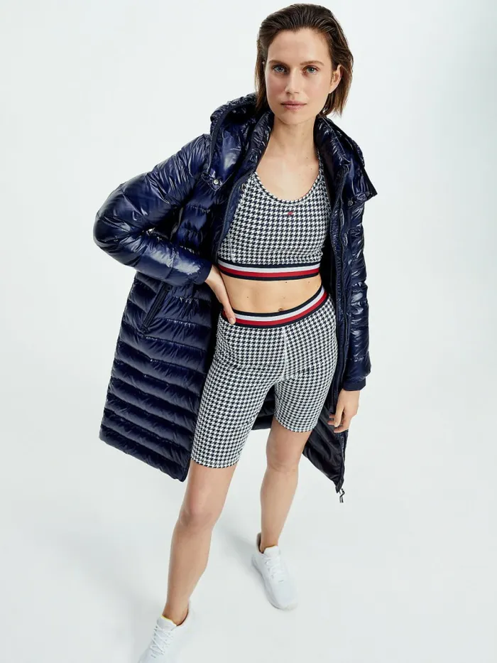 Tommy Hilfiger Sport Signature Houndstooth Check Shorts Houndstooth Desert Sky Womens Shorts Near Me