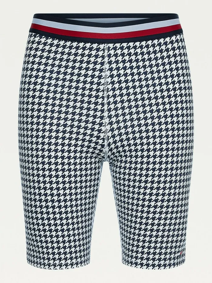 Tommy Hilfiger Sport Signature Houndstooth Check Shorts Houndstooth Desert Sky Womens Shorts Near Me
