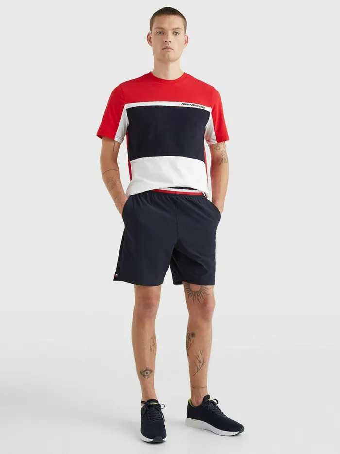Tommy Hilfiger Sport Th Cool ColourBlocked TShirt White Mens TShirts Fashion